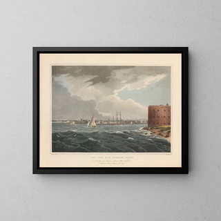 New York from Governors Island - John Hill — framed artwork on a wall