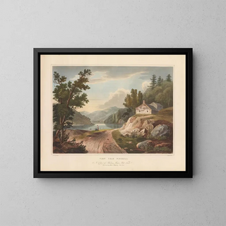 View near Fishkill - John Hill — framed artwork on a wall
