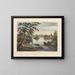 View near Fort Miller - John Hill — framed artwork on a wall