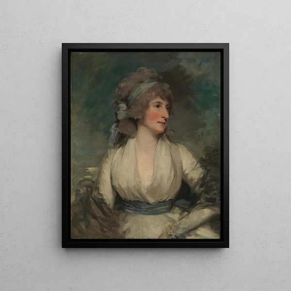 Portrait of a Woman - John Hoppner — framed artwork on a wall