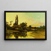 Cottage near the pond - John Horace Hooper — framed artwork on a wall