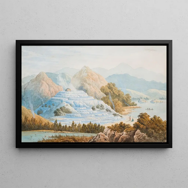 Les Terrasses blanches - John Hoyte — framed artwork on a wall