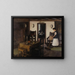 Woman tidying up the kitchen - John Hubbard Rich — framed artwork on a wall