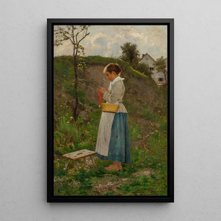 The barefoot village - John J Hammer — framed artwork on a wall