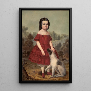 Portrait of Alice Lyons - John Jacob Hegler — framed artwork on a wall