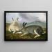 Arctic Hare - John James Audubon — framed artwork on a wall