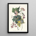 Black and Yellow Warbler - John James Audubon — framed artwork on a wall