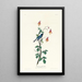 Paruline à gorge bleue - John James Audubon — framed artwork on a wall