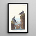 Cincle plongeur de Colombie - John James Audubon — framed artwork on a wall