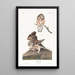 Little Owl of Europe - John James Audubon — framed artwork on a wall