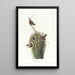 Troglodyte des marais - John James Audubon — framed artwork on a wall
