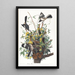 Mockingbird - John James Audubon — framed artwork on a wall