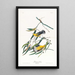 Paruline orangée - John James Audubon — framed artwork on a wall
