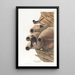 Swallow Republican or Cliff Swallow - John James Audubon — framed artwork on a wall