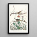Bruant des savanes - John James Audubon — framed artwork on a wall