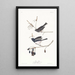 Snowy Bird - John James Audubon — framed artwork on a wall