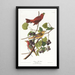 Summer Tangara - John James Audubon — framed artwork on a wall