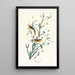 Paruline à croupion jaune - John James Audubon — framed artwork on a wall