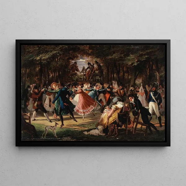 Public Square Painting - John James Chalon — framed artwork on a wall