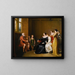 The minstrel singing his tune to Duchess of Buccleuch after The song of the last minstrel by Walter Scott - John James Masquerier — framed artwork on a wall