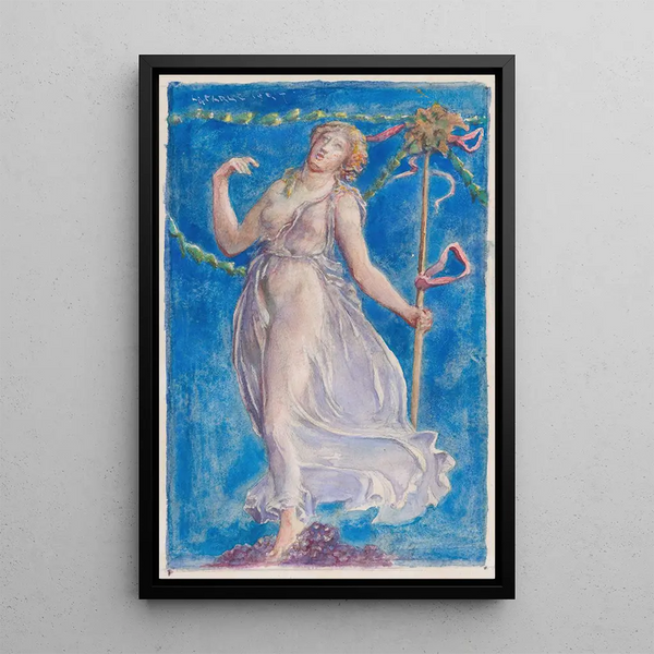 Une Bacchante - John La Farge — framed artwork on a wall