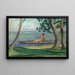 Boy in Canoe Passing in Front of Our House Vaiala Samoa - John La Farge — framed artwork on a wall