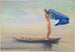 Girl at the prow of a canoe deploying her skirt as a sail, Samoa - John La Farge — artwork view