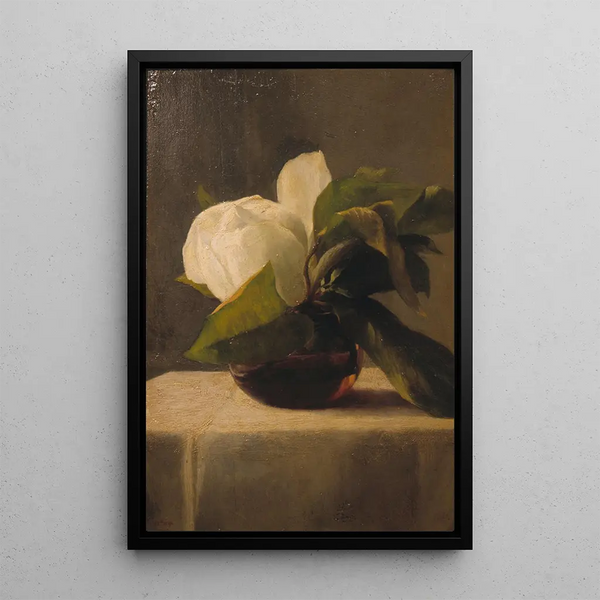 Magnolia Painting - John La Farge — framed artwork on a wall
