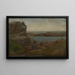 Old beach hut in Newport - John La Farge — framed artwork on a wall