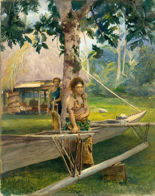 John La Farge - Portrait of Faase the Taupo or Official Virgin of Fagaloa Bay and Her Duenna Samoa.webp