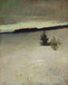 Snowy Morning Field Painting in Roxbury - John La Farge — artwork view