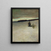 Snowy Morning Field Painting in Roxbury - John La Farge — framed artwork on a wall