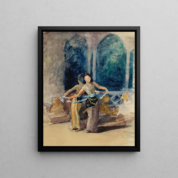 Dancers of the Garoet Village in the Preanger Residency in Java - John La Farge — framed artwork on a wall