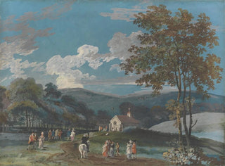 a rural church among the hills - John Laporte — artwork view