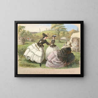 The Good Archers - John Leech — framed artwork on a wall