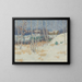 Winter Birches - John Leslie Breck — framed artwork on a wall