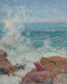 Surf Painting in Gloucester - John Leslie Breck — artwork view