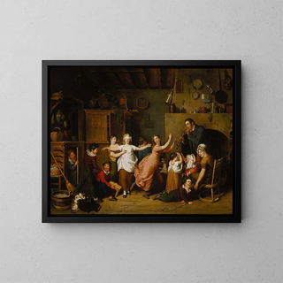 The Blindman's Game - John Lewis Krimmel — framed artwork on a wall