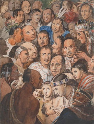 John Lewis Krimmel - Tableau of Indian Faces.webp