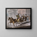 Winter Scene in Philadelphia, the United States Bank in the background - John Lewis Krimmel — framed artwork on a wall