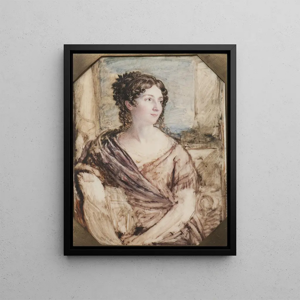 Unknown Woman - John Linnell — framed artwork on a wall