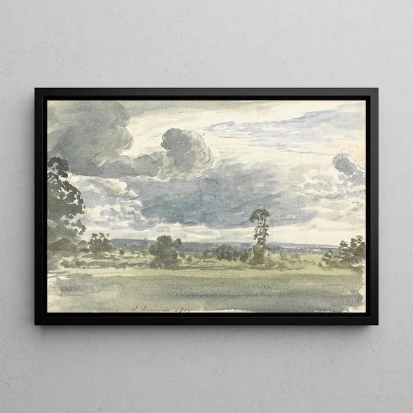 A Windy Day - John Linnell — framed artwork on a wall