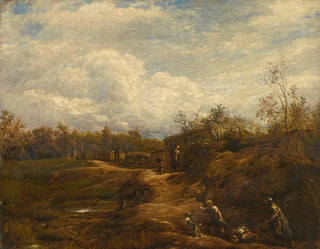 an English landscape - John Linnell — artwork view