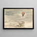 Ascension of a hot air balloon from Burlington House, Piccadilly, from the window at Mr. B. Palmer's - John Linnell — framed artwork on a wall