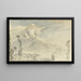 Cloudy sky painting over a hilly landscape - John Linnell — framed artwork on a wall