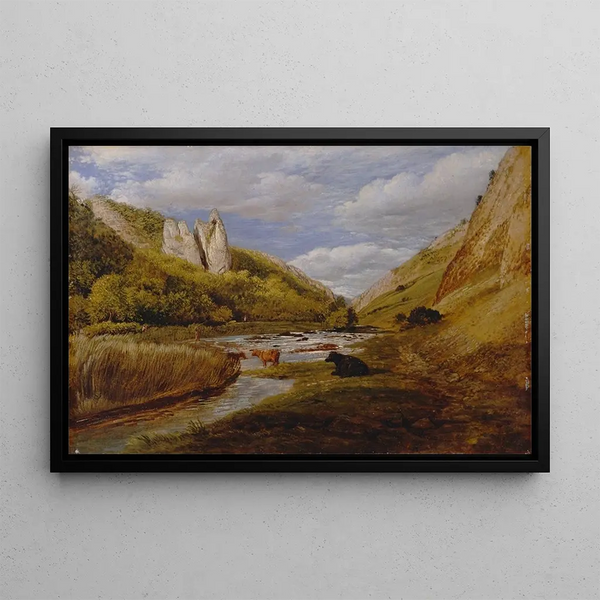 Dovedale - John Linnell — framed artwork on a wall