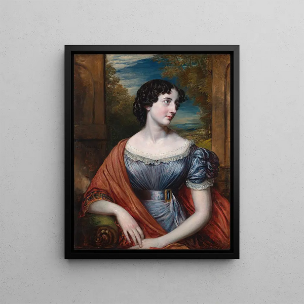 Mademoiselle Jane Puxley - John Linnell — framed artwork on a wall