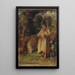 Young shepherd playing the flute - John Linnell — framed artwork on a wall