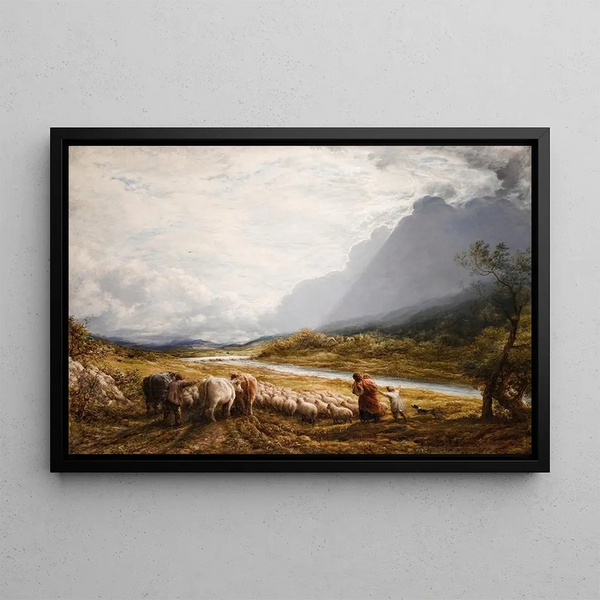 The Cloud - John Linnell — framed artwork on a wall