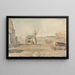 La Cour de ferme - John Linnell — framed artwork on a wall